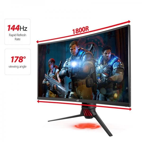 ASUS ROG Strix Curved Gaming LCD Monitor WQHD, 1920 x 1080 Pixels - 2560 x1440 144Hz SRGB - XG32VQ (Black) 32 Inches, 1920x1080