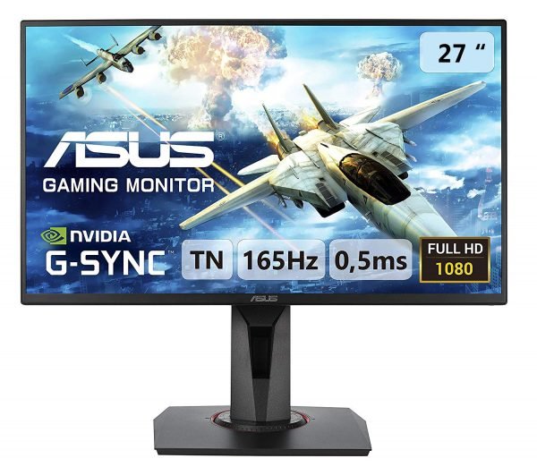 ASUS VG278QR Gaming Monitor 27 inch, Full HD, 0.5ms*, 165Hz, G-SYNC Compatible, Adaptive Sync